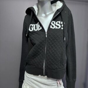 GUESS Vintage Y2K Faux-Fur-Lined Zip Hoodie